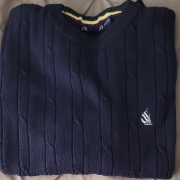 Nautica Classic Cable Style Mens Sweater Navy XL - Picture 1 of 5